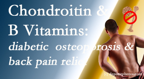 Vancouver Disc Centers offers nutritional advice for back pain relief that includes chondroitin sulfate and B vitamins. 