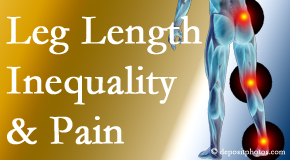 Vancouver Disc Centers checks for leg length inequality as it is related to back, hip and knee pain issues.