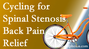 Vancouver Disc Centers encourages exercise like cycling for back pain relief from lumbar spine stenosis.