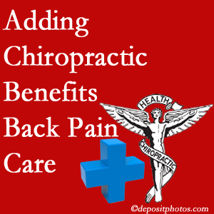 Added Vancouver chiropractic to back pain care plans helps back pain sufferers. 