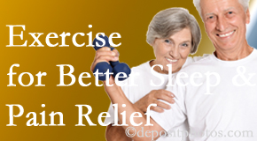 Vancouver Disc Centers incorporates the suggestion to exercise into its treatment plans for chronic back pain sufferers as it improves sleep and pain relief.