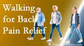Vancouver Disc Centers often recommends walking for Vancouver back pain sufferers.