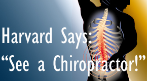 Vancouver chiropractic for back pain relief urged by Harvard