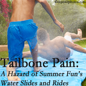Vancouver Disc Centers offers chiropractic manipulation to ease tailbone pain after a Vancouver water ride or water slide injury to the coccyx.