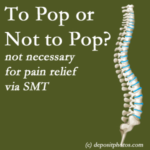 Vancouver chiropractic spinal manipulation treatment may be noisy...or not! SMT is effective either way.